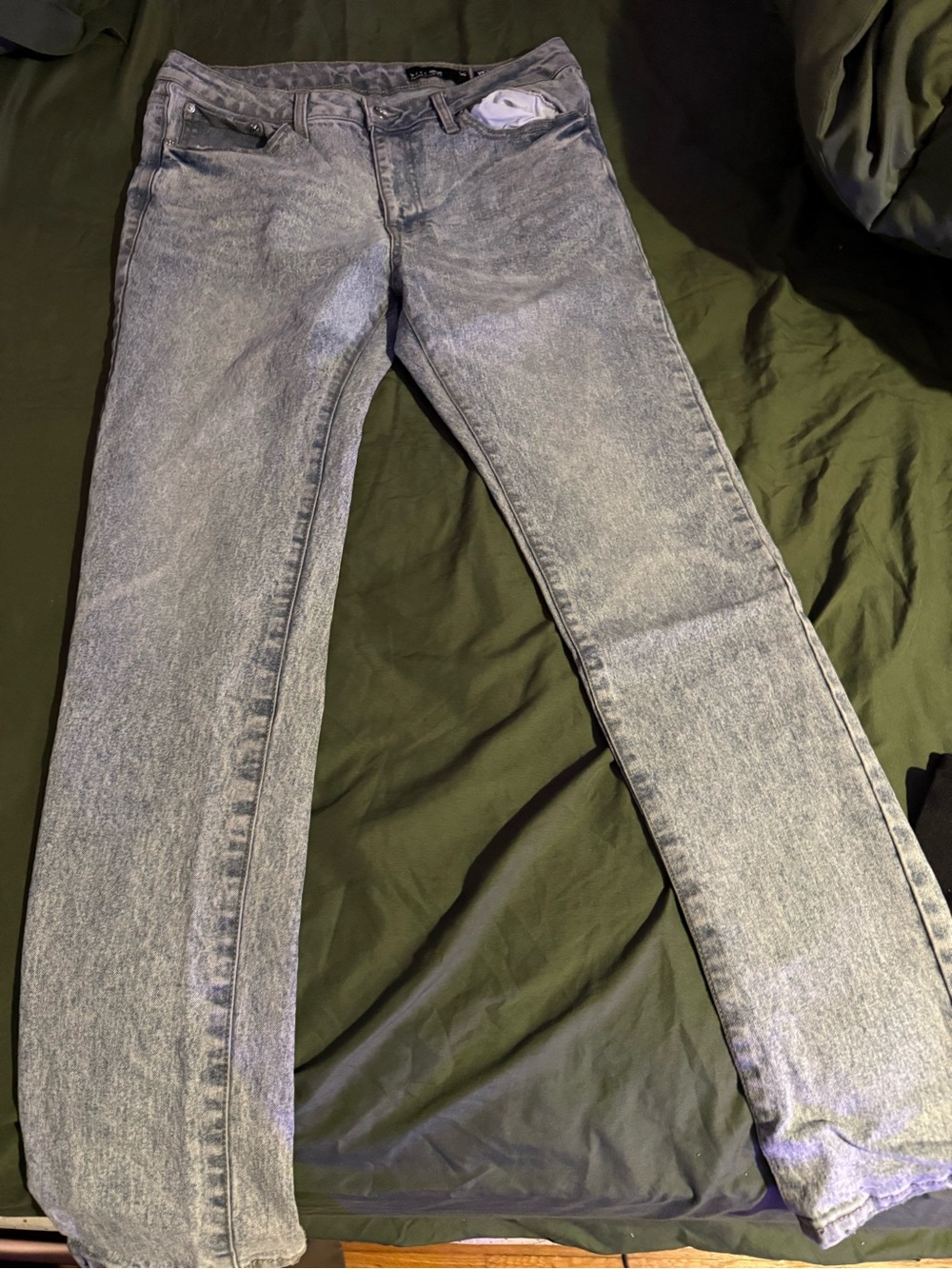 Men’s Light Wash Gray Jeans - Classic Straight Leg